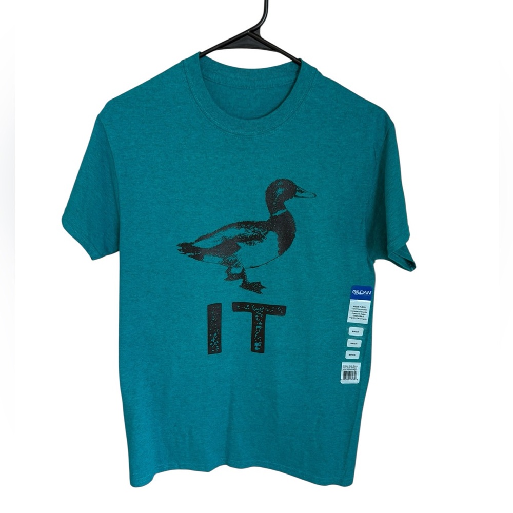 Gildan Teal Adult T-Shirt Duck It